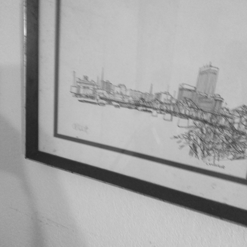 A 18 by 12 print of Louisville KY